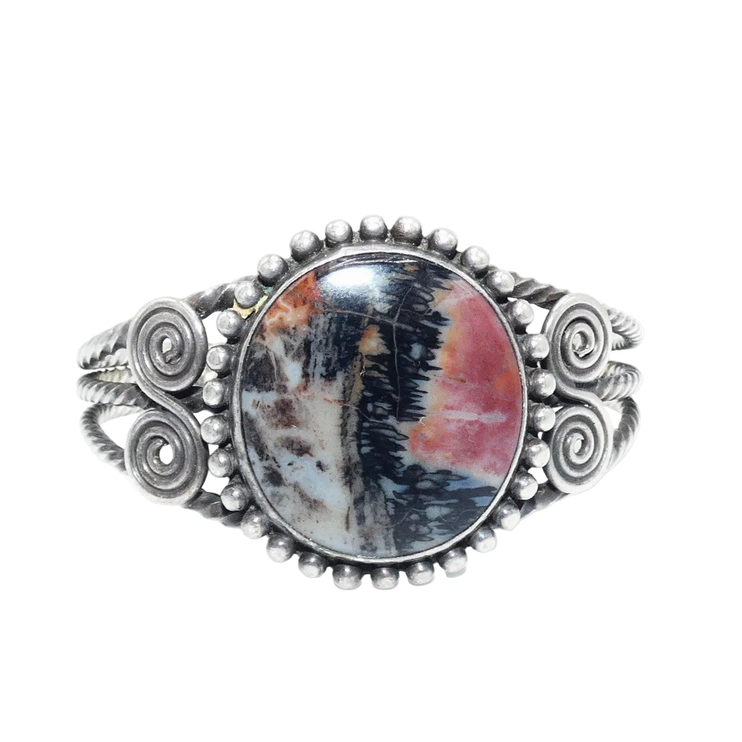 Sterling Silver Montana Agate Bracelet & Ring