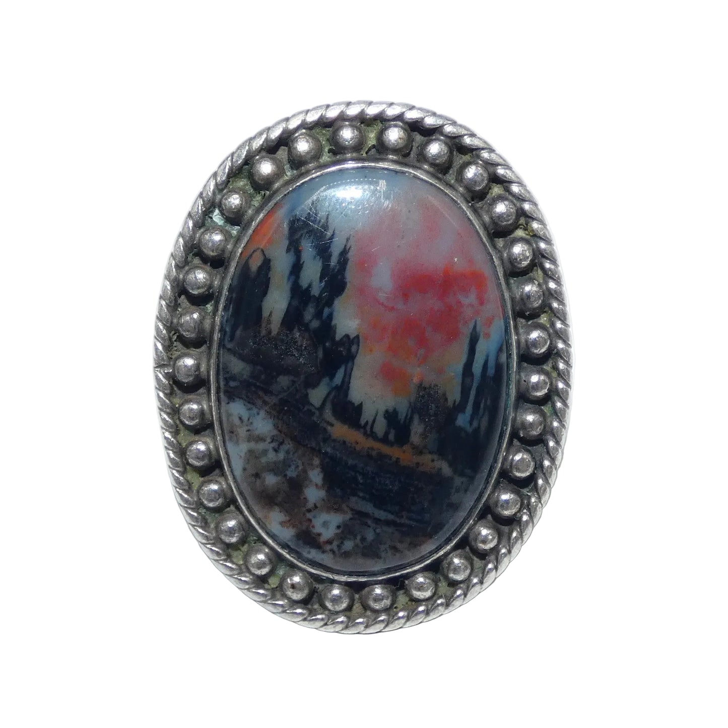 Sterling Silver Montana Agate Bracelet & Ring