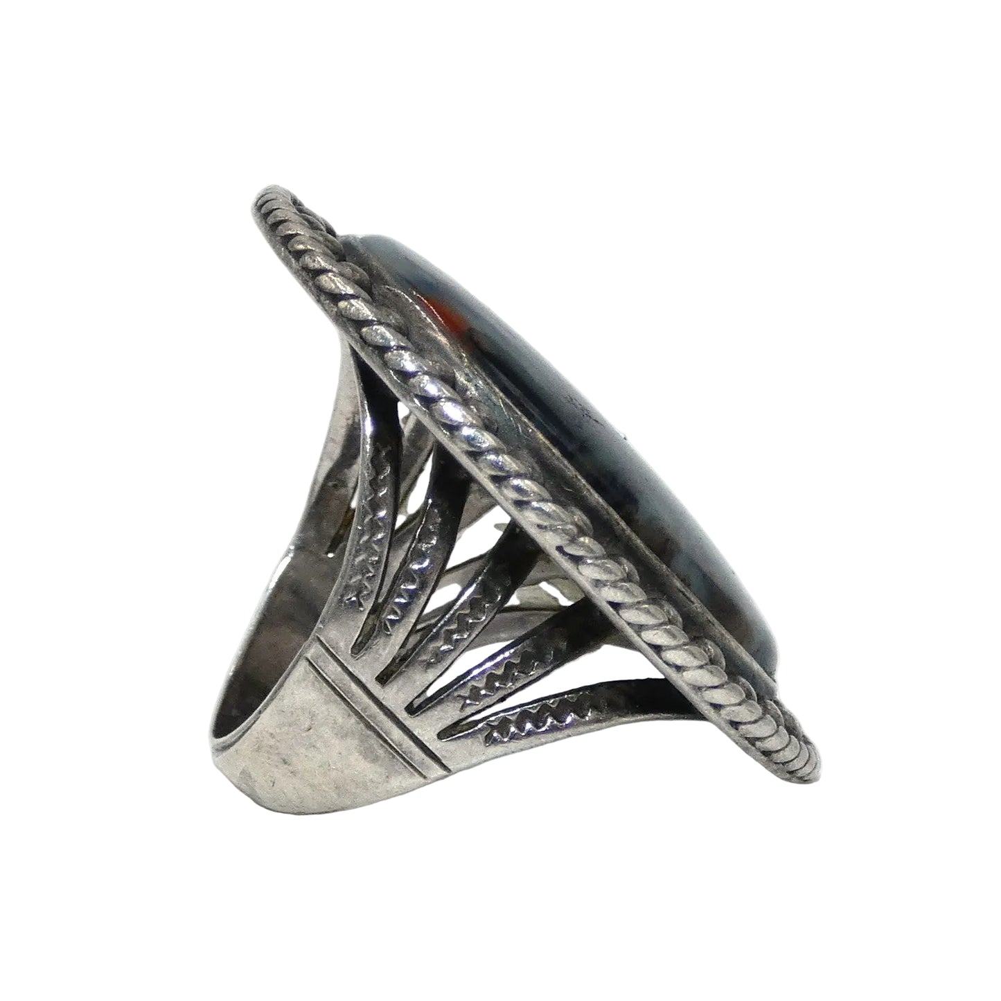 Sterling Silver Montana Agate Bracelet & Ring