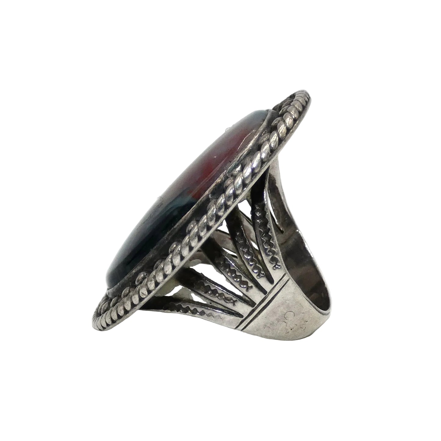 Sterling Silver Montana Agate Bracelet & Ring