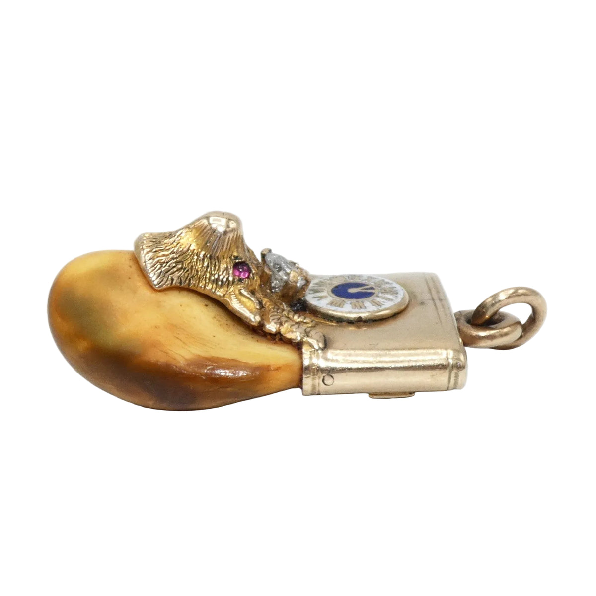 Antique 1914 BPOE Elks Tooth 10K Gold Watch Fob - Vaudeville Provenance