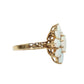 Vintage Opal Flower 14K Gold Ring