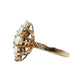 Vintage Opal Flower 14K Gold Ring