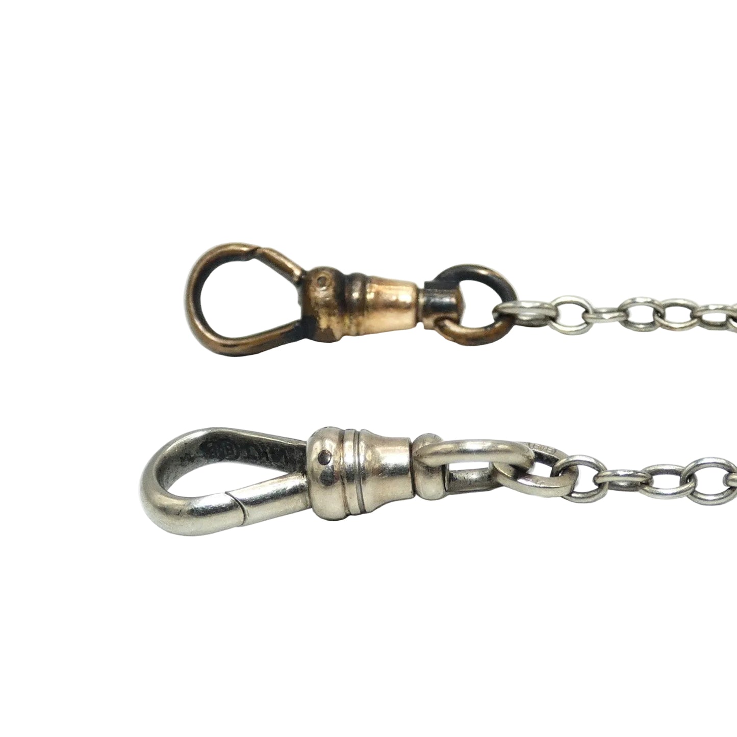 Art Deco 14K White Gold Pocket Watch Chain
