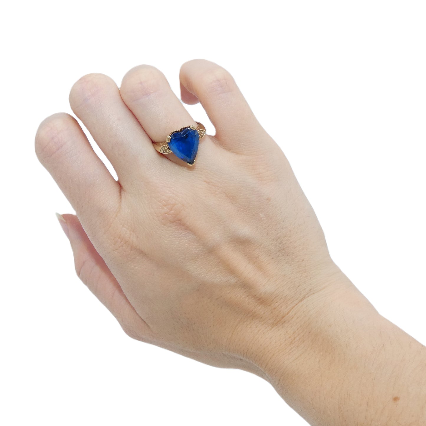 10K Gold Topaz Heart Ring