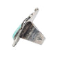 Vintage Heavy and Large Sterling Silver Turquoise Ring