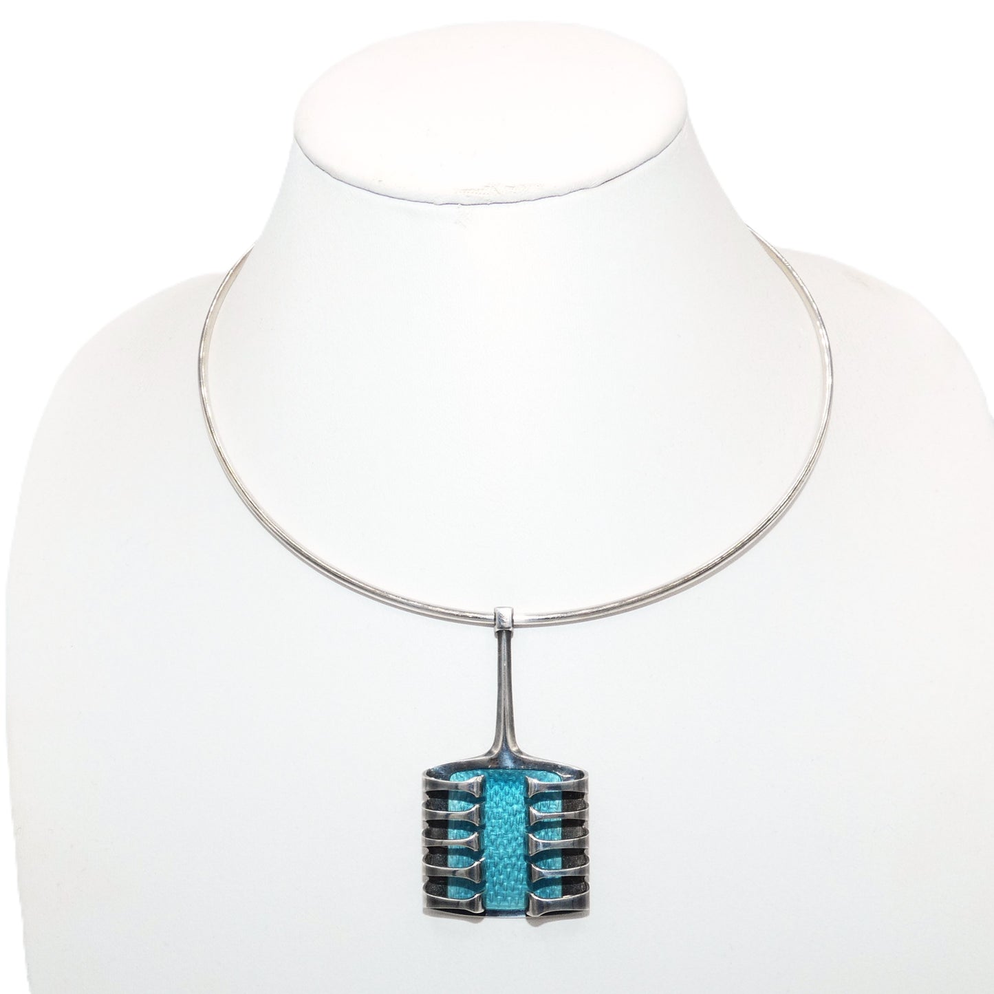 David Andersen Harp Necklace in Sterling Silver