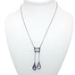 Edwardian Sterling Silver Amethyst Negligee Necklace