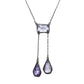 Edwardian Sterling Silver Amethyst Negligee Necklace