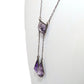 Edwardian Sterling Silver Amethyst Negligee Necklace