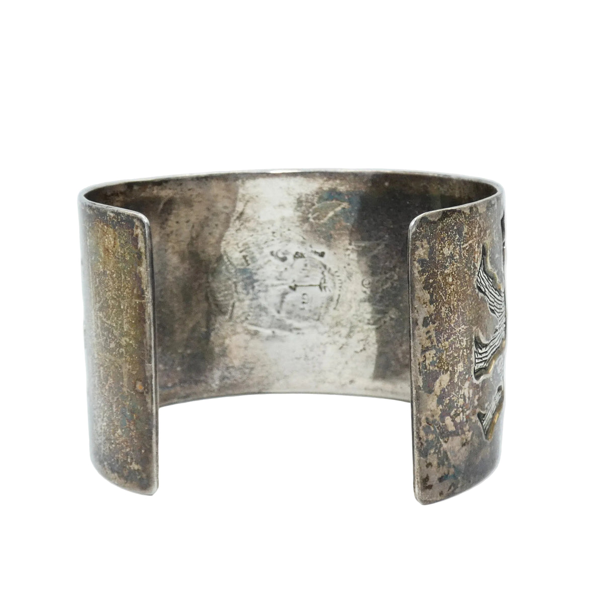Vintage Geronimo Trading Post Sterling Silver Bear Paw Cuff Bracelet
