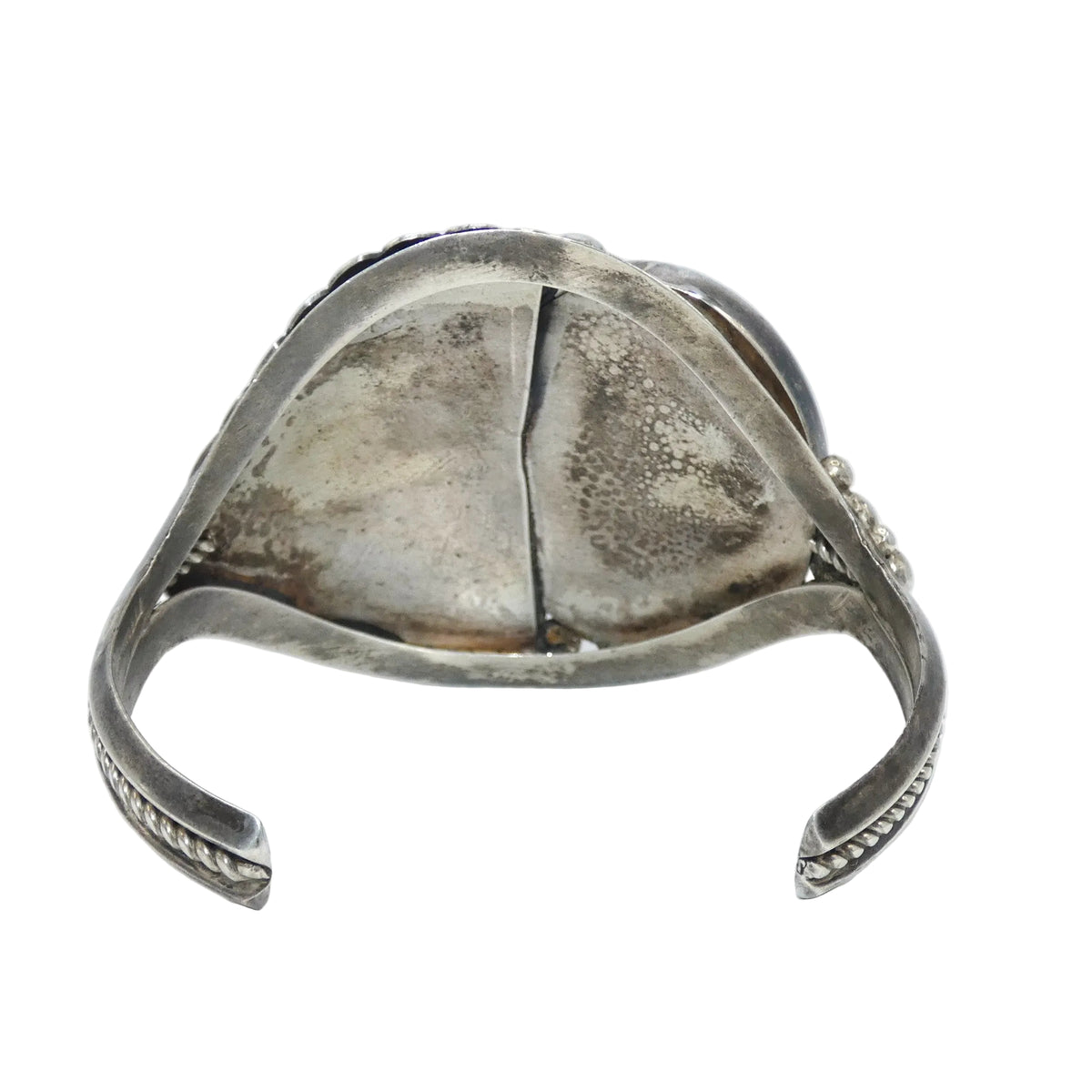 Vintage Sterling Silver Onyx Cuff Bracelet