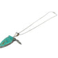 Vintage Sterling Silver Turquoise Arrow Pendant
