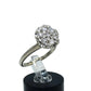 Mid Century 14k White gold Cluster 1 ct. Diamond Ring