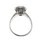 Mid Century 14k White gold Cluster 1 ct. Diamond Ring