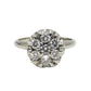 Mid Century 14k White gold Cluster 1 ct. Diamond Ring