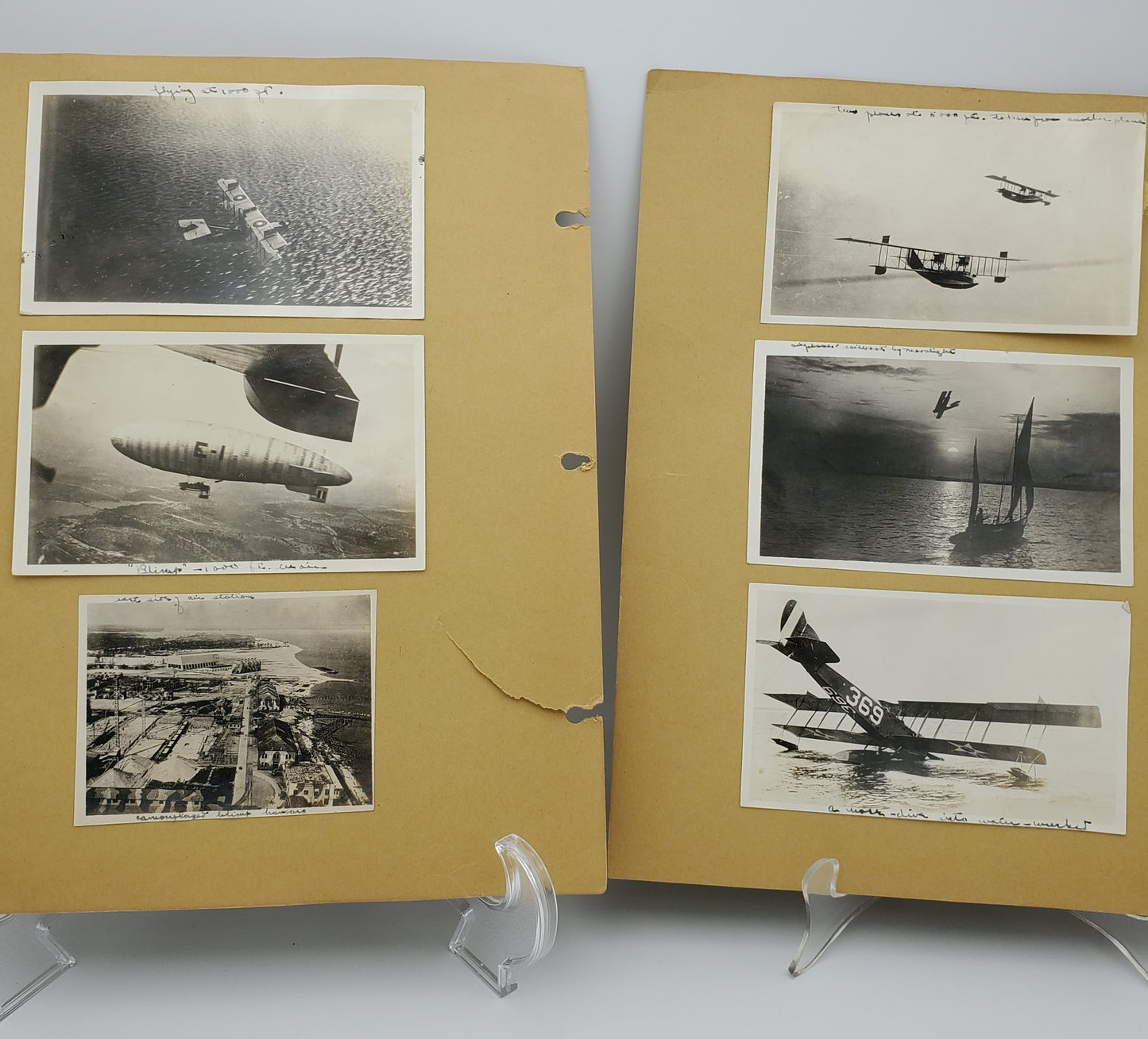 WWI Era Biplane and Dirigible U.S. Naval Air Station Pensacola, Florida Photographs