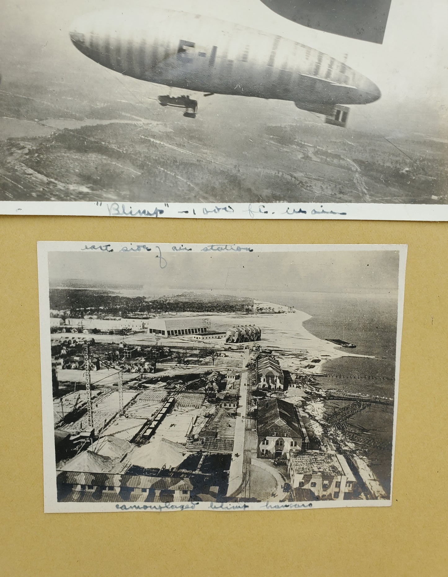 WWI Era Biplane and Dirigible U.S. Naval Air Station Pensacola, Florida Photographs