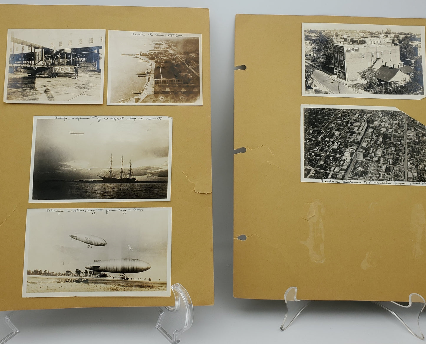 WWI Era Biplane and Dirigible U.S. Naval Air Station Pensacola, Florida Photographs