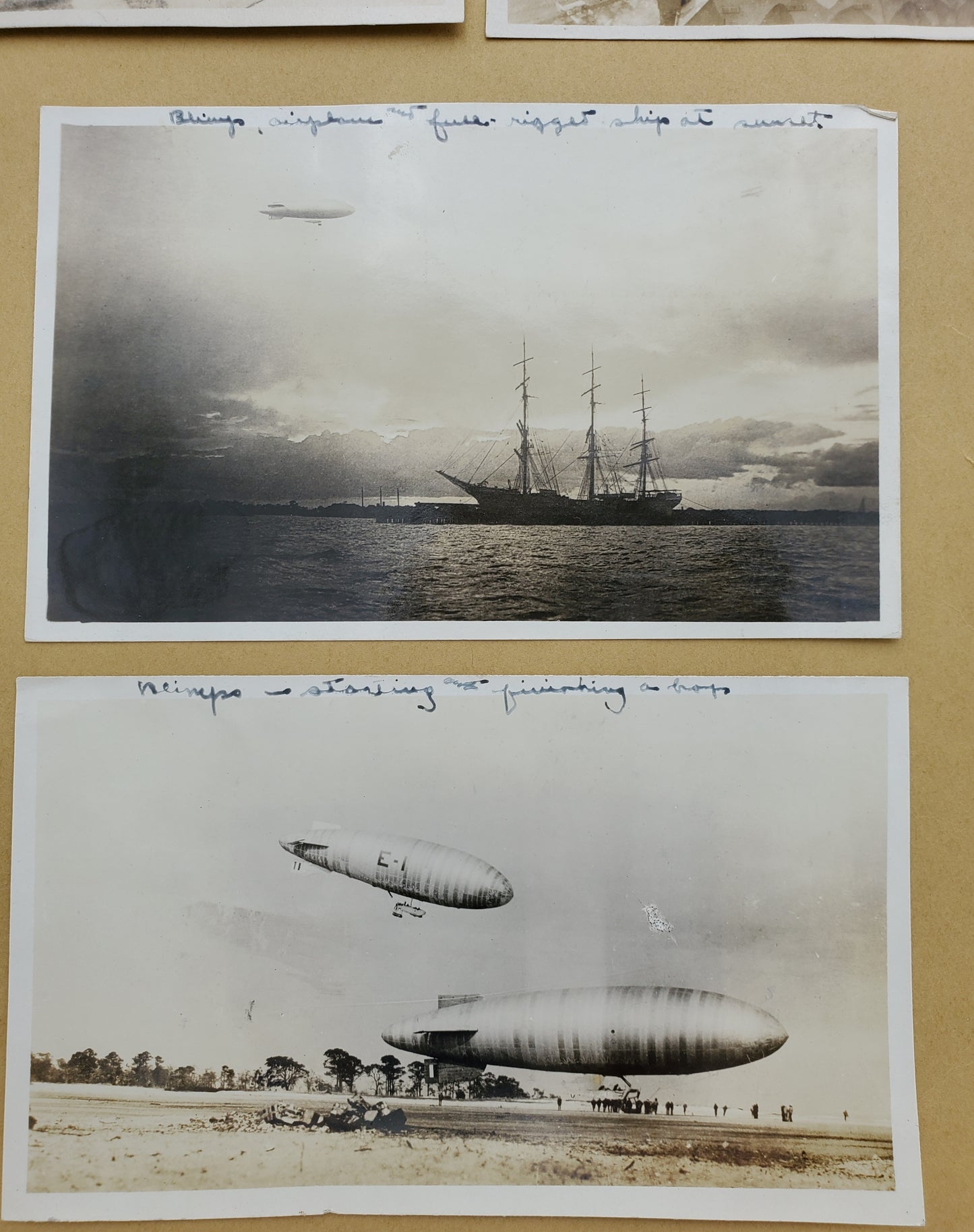 WWI Era Biplane and Dirigible U.S. Naval Air Station Pensacola, Florida Photographs