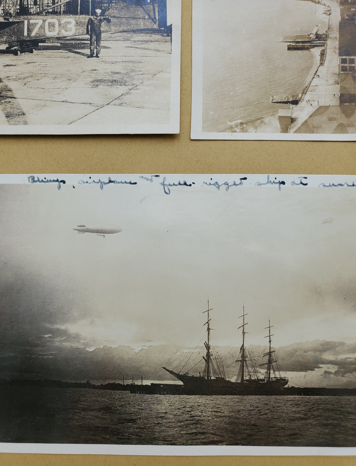 WWI Era Biplane and Dirigible U.S. Naval Air Station Pensacola, Florida Photographs