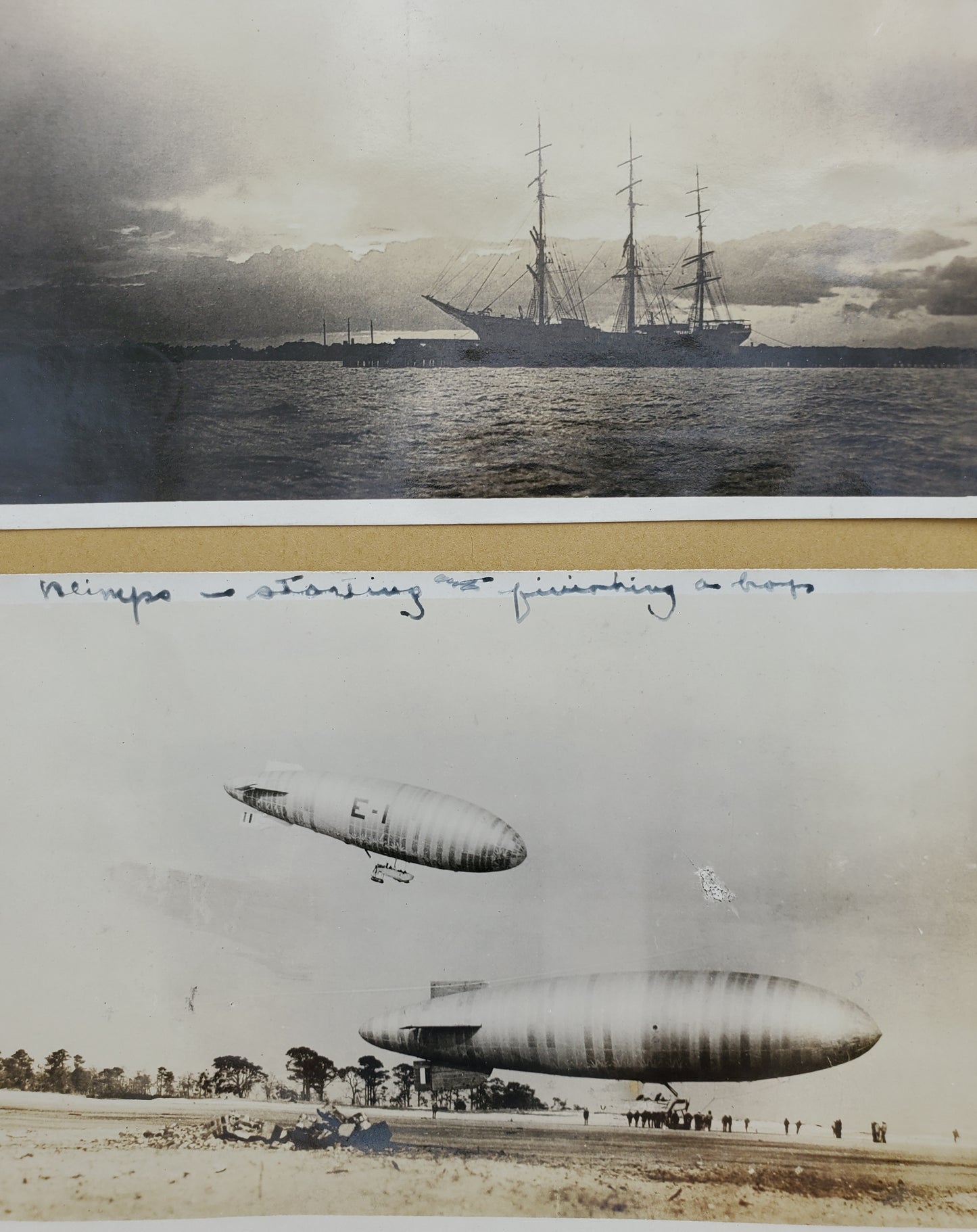 WWI Era Biplane and Dirigible U.S. Naval Air Station Pensacola, Florida Photographs