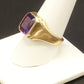 10K Gold Pink Sapphire Ring