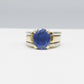 14k White & Yellow Gold With Lab Sapphire