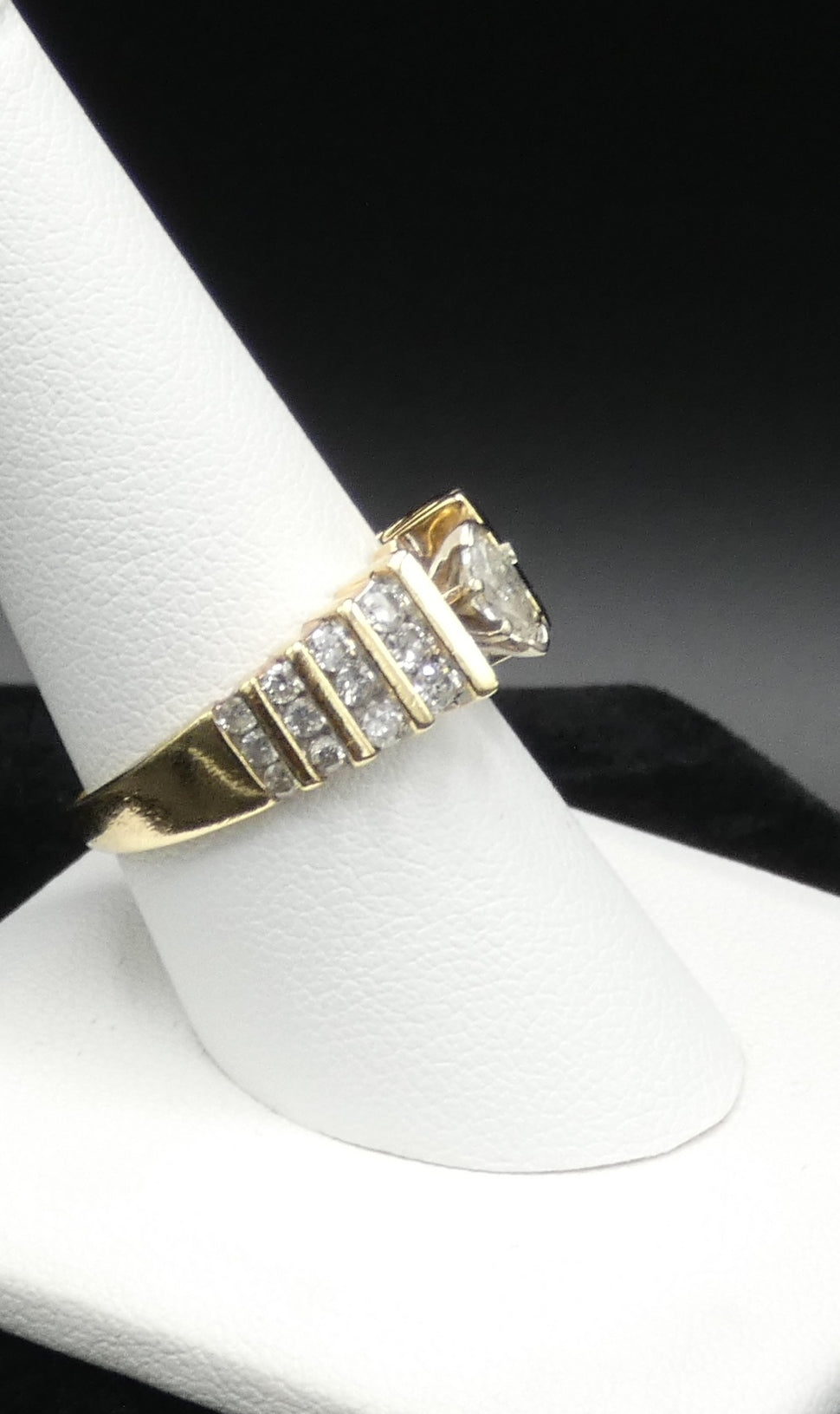 14k Gold Marquise Diamond Ring