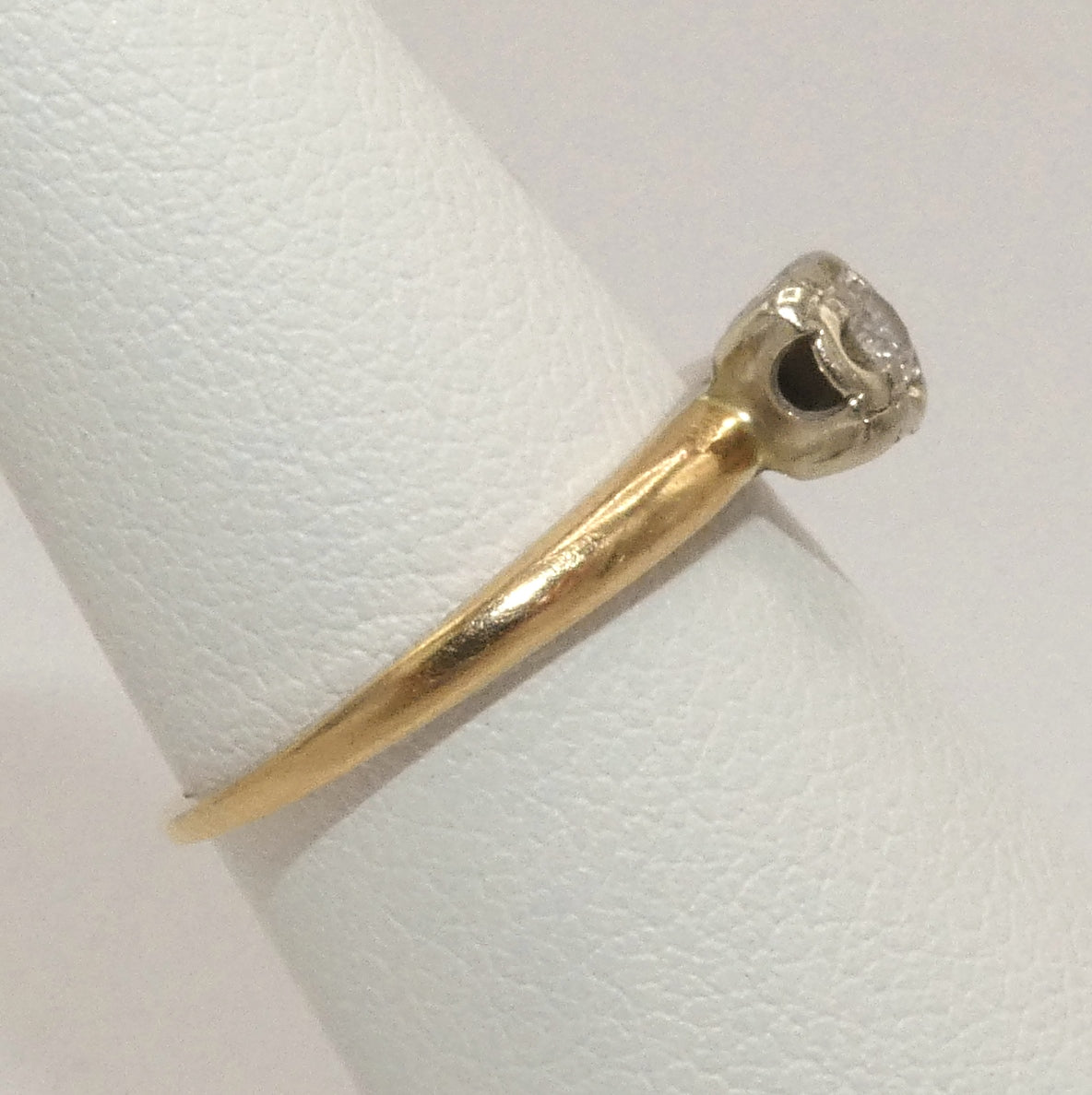 14K Gold Diamond Solitaire Ring