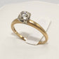 14K Gold Diamond Solitaire Ring