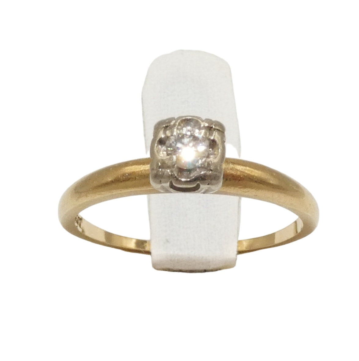 14K Gold Diamond Solitaire Ring