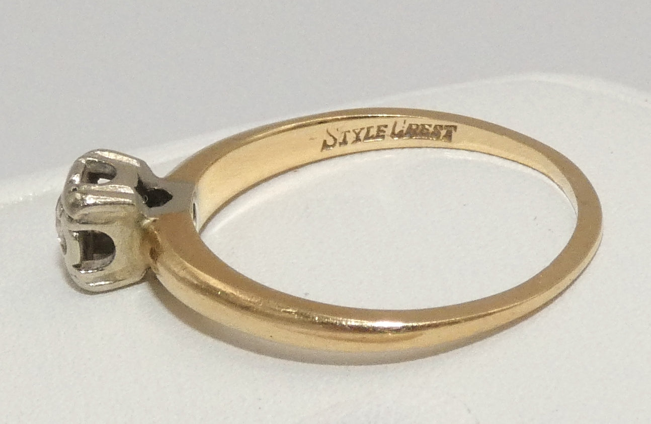 14K Gold Diamond Solitaire Ring
