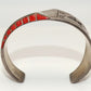 Heavy Sterling Turquoise and Coral Bracelet
