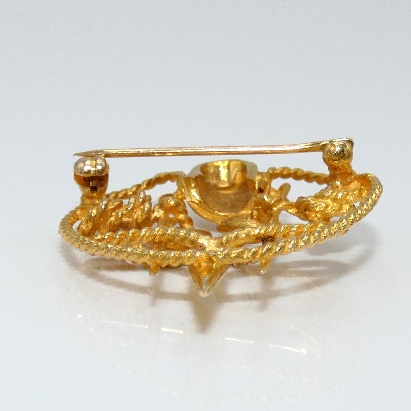 14K Gold Sewing Circle Pin Brooch
