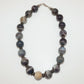 Large Banded Agate & Sterling Necklace