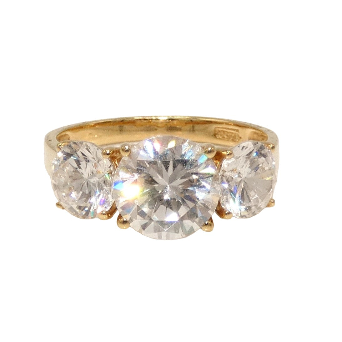 14K Gold CZ Ring