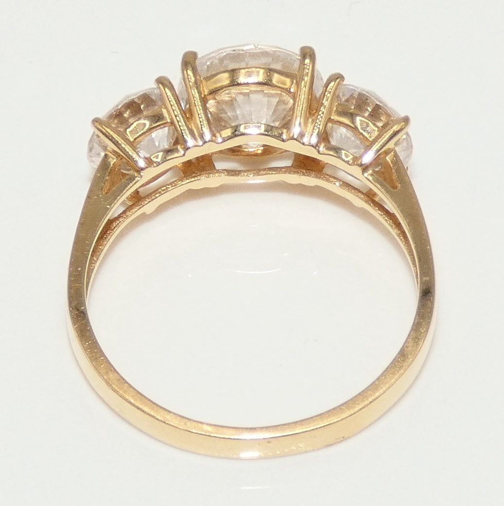 14K Gold CZ Ring