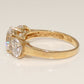 14K Gold CZ Ring