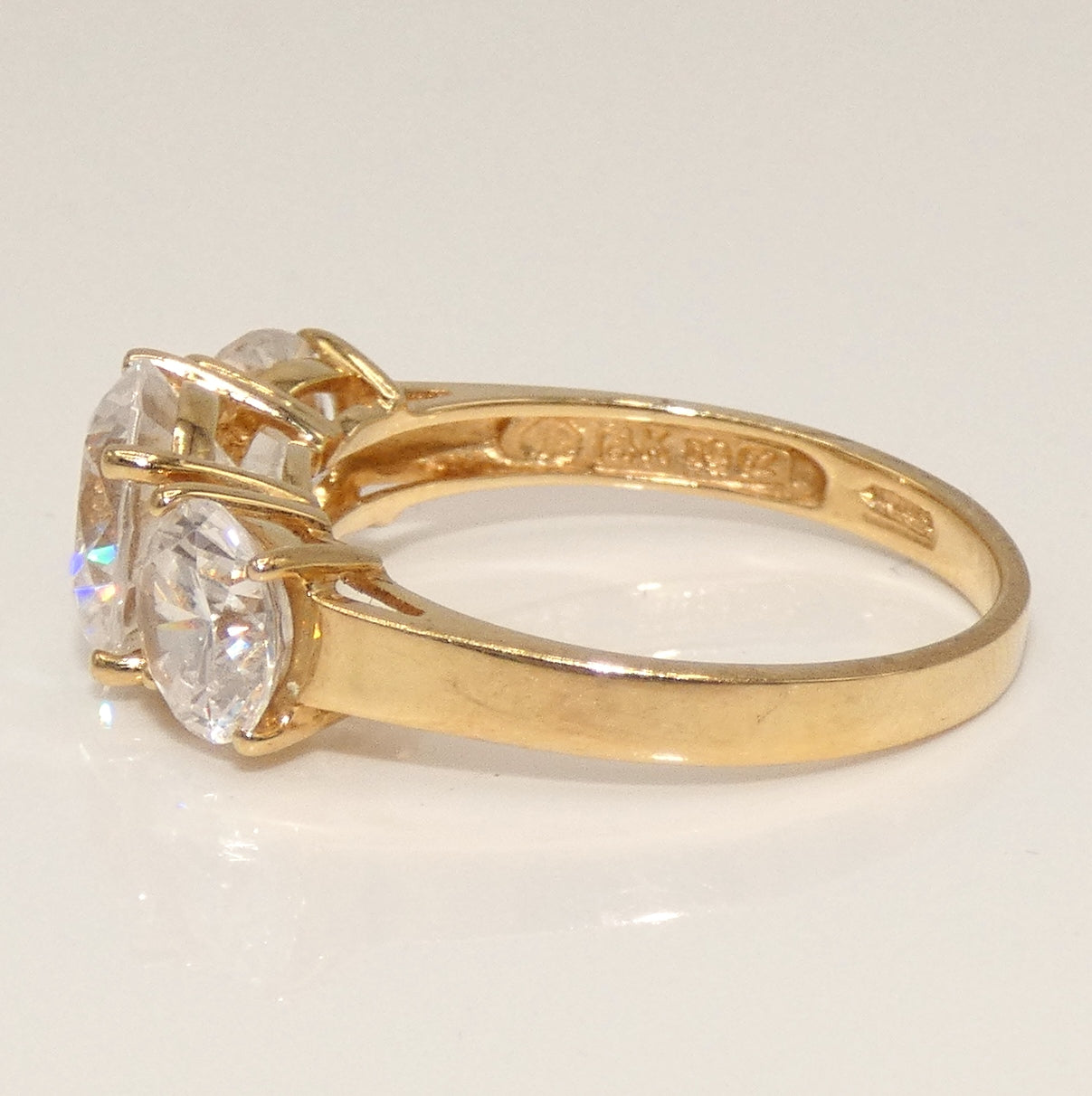 14K Gold CZ Ring