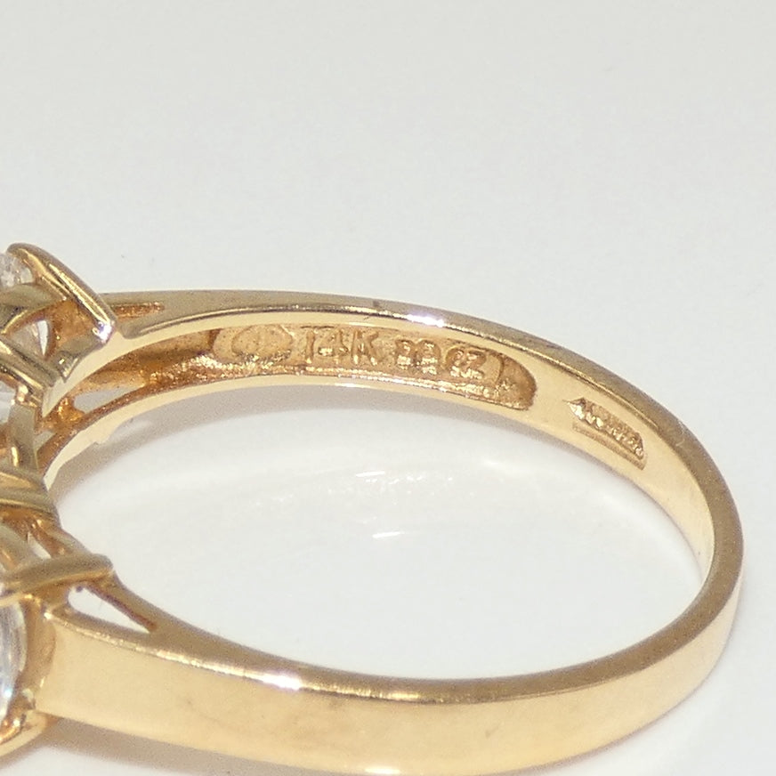 14K Gold CZ Ring