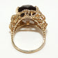 14K Gold Burnt Amethyst Ring