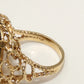 14K Gold Burnt Amethyst Ring