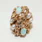 14K Gold Cultured Pearls, Diamonds & Opals Custom Ring