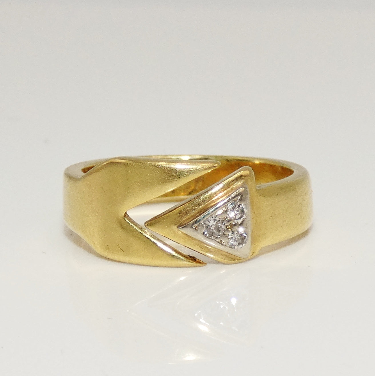 18K Gold Boris LeBeau Ring with 3 Diamonds