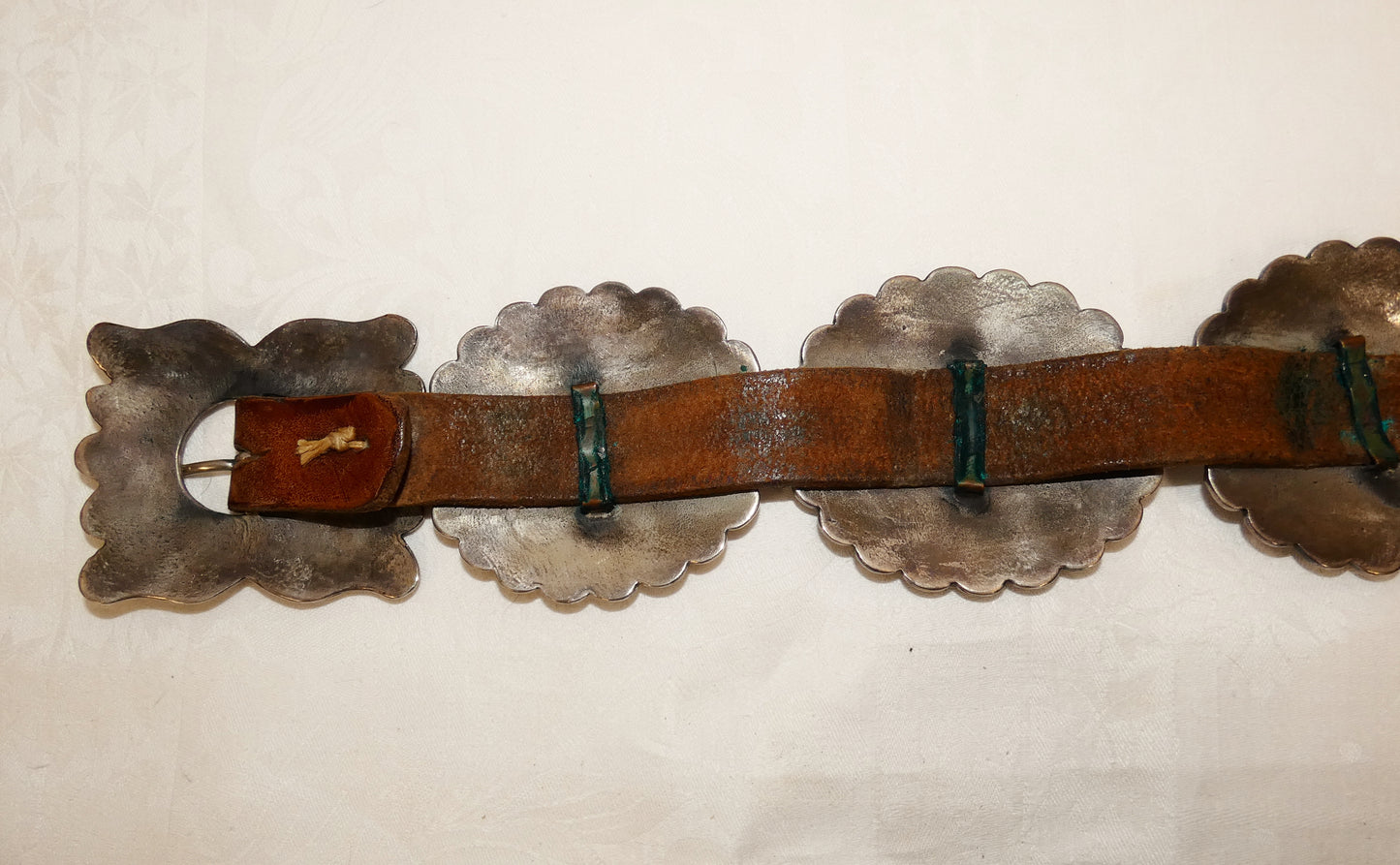 Vintage Sterling Silver Concha Belt