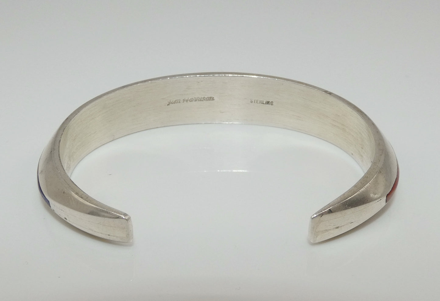 Jim Harrison Sterling Silver Inlay Cuff Bracelet