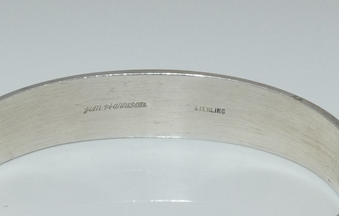 Jim Harrison Sterling Silver Inlay Cuff Bracelet