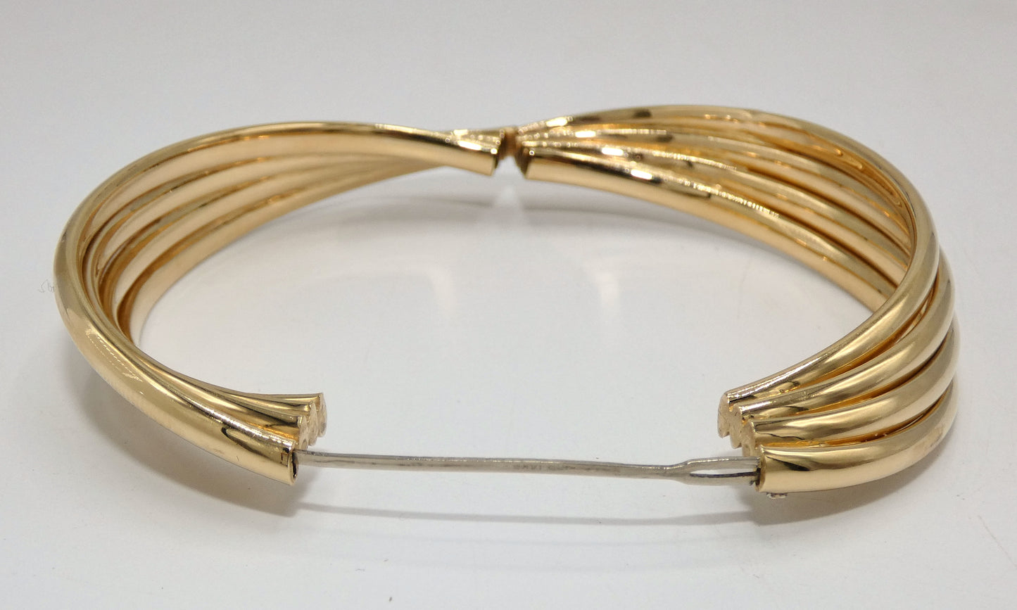 14K Gold Hinged Bracelet