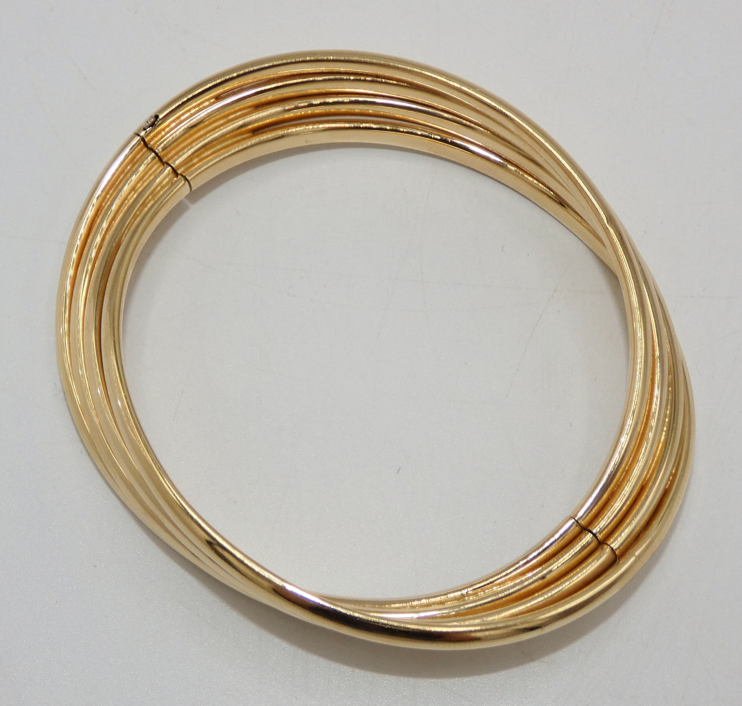 14K Gold Hinged Bracelet